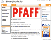 Tablet Screenshot of naehmaschinen-service.de